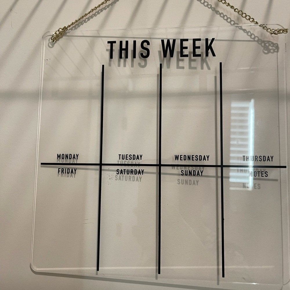 2 clear dry erase boards